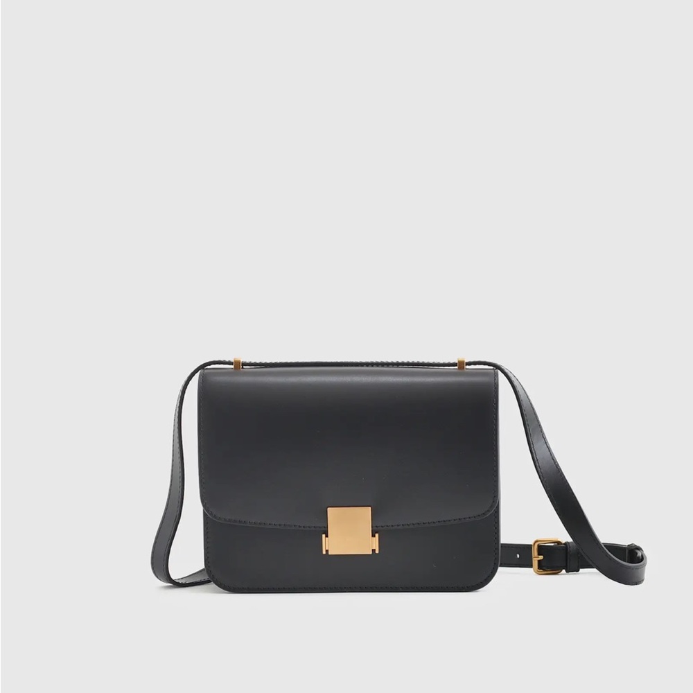 NWT Quince Italian Leather Box Shoulder Bag